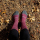 INJINJI Women's Liner plus Hiker Maroon Socks