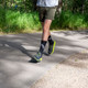 INJINJI Unisex Run Lightweight Crew Black Running Socks