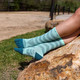 INJINJI Women's Ultra Run Crew Glacier Running Socks