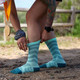 INJINJI Women's Ultra Run Crew Glacier Running Socks
