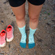 INJINJI Women's Ultra Run Crew Glacier Running Socks