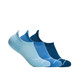 HOKA Unisex 3-Pack Invisible Hazy Blue/Soft Cobalt/Night Glow Blue Socks