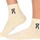 ON FOOTWEAR Unisex Logo Mid Hare/Brume Socks, 3 Pairs