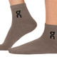 ON FOOTWEAR Unisex Logo Mid Hare/Brume Socks, 3 Pairs