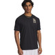 UNDER ARMOUR Men's Vintage Left Chest Camo Black Short Sleeve T-Shirt
