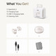 SHOKZ OpenDots 2 Open-Ear Clip-On Pearl White Earbuds (E320-ST-WT-US)