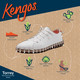 KENGOS Women's Torrey Cactus White Leather Lace-Up Shoes