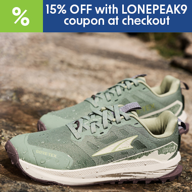 ALTRA Lone Peak 9 & Lone Peak 9+ extra 15% OFF  with code ALTRA15 at checkout
