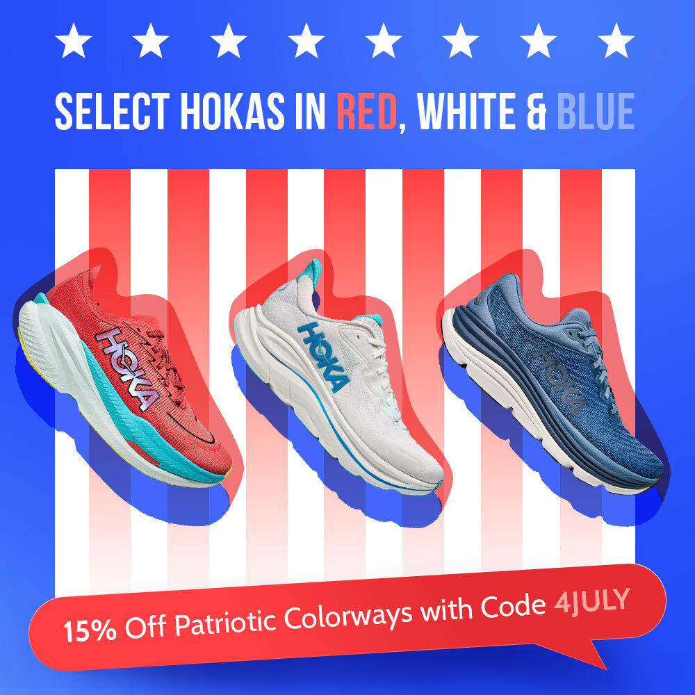 15% Off Select HOKA Patriotic Colorways with Code 4JULY