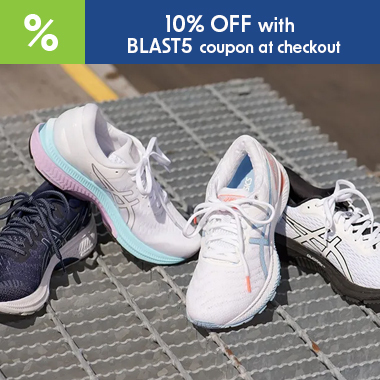 Get 10% OFF with code BLAST5 at checkout on ALL non-sale ASICS styles 