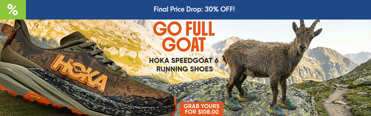 Go Full GOAT: HOKA Speedgoat 6 Running Shoes are $108.00 now, 30% OF