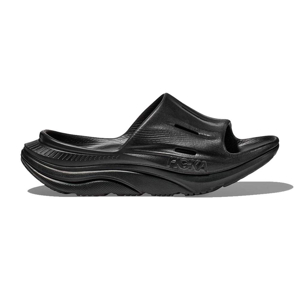 HOKA Unisex Ora Recovery Slide 3 Black/Black Sandals - Free Shipping
