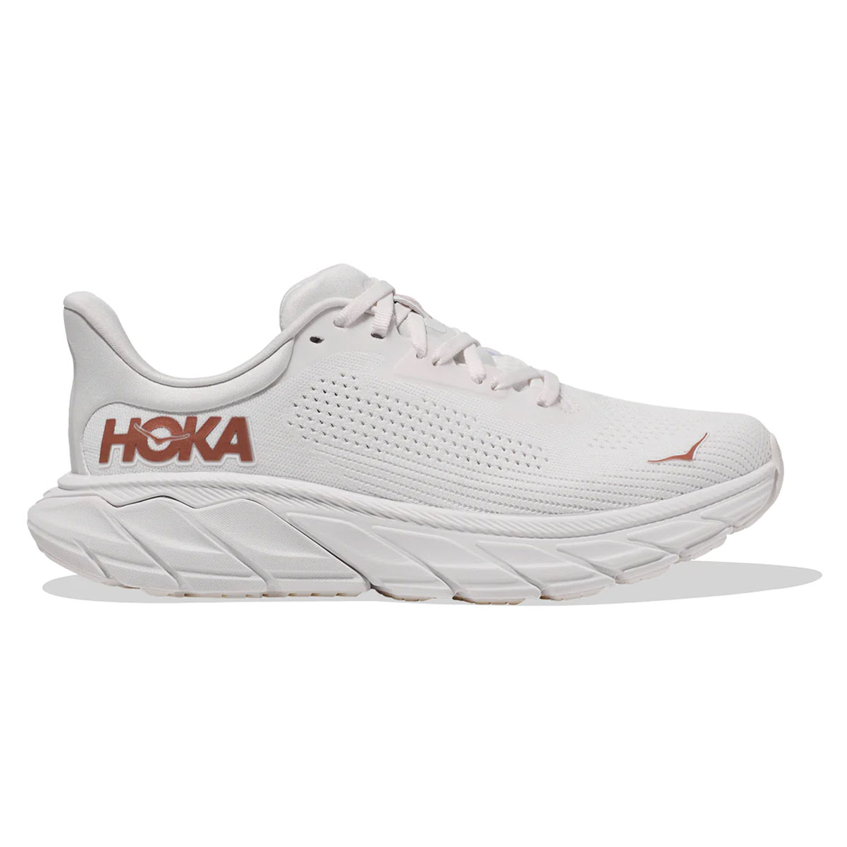 HOKA Women's Arahi 7 Blanc De Blanc/Rose Gold Running Shoes - Free