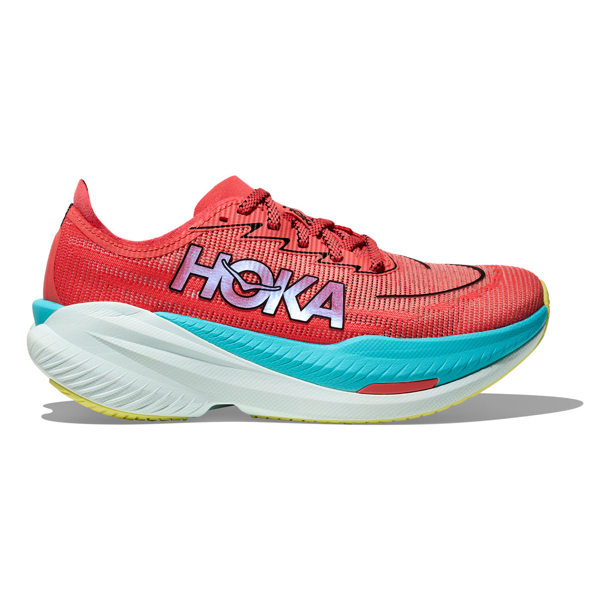 HOKA Men's Mach X 2 Grapefruit/Electric Coral Running Shoes - Free