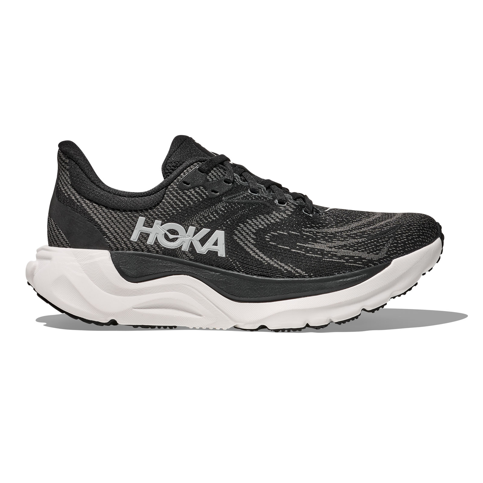 HOKA Women's Arahi 8 Black/White Running Shoes - Free Shipping