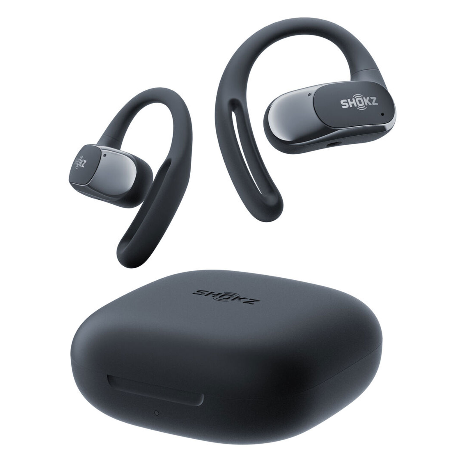 SHOKZ OpenFit Air Black Open-Ear Earbuds with Charging Case (T511