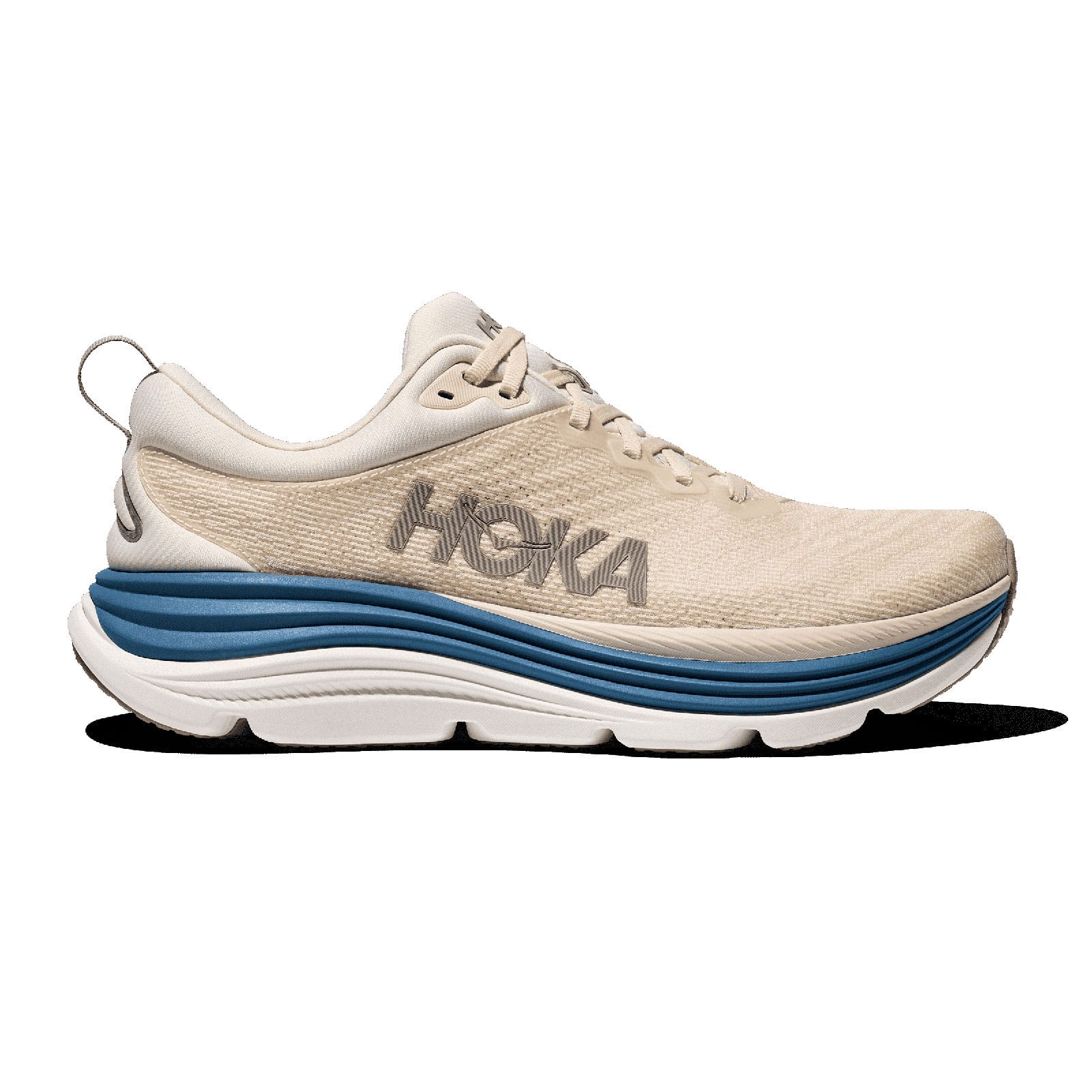 HOKA Men's Gaviota 5 Wide Birch/Foggy Night Running Shoes - Free