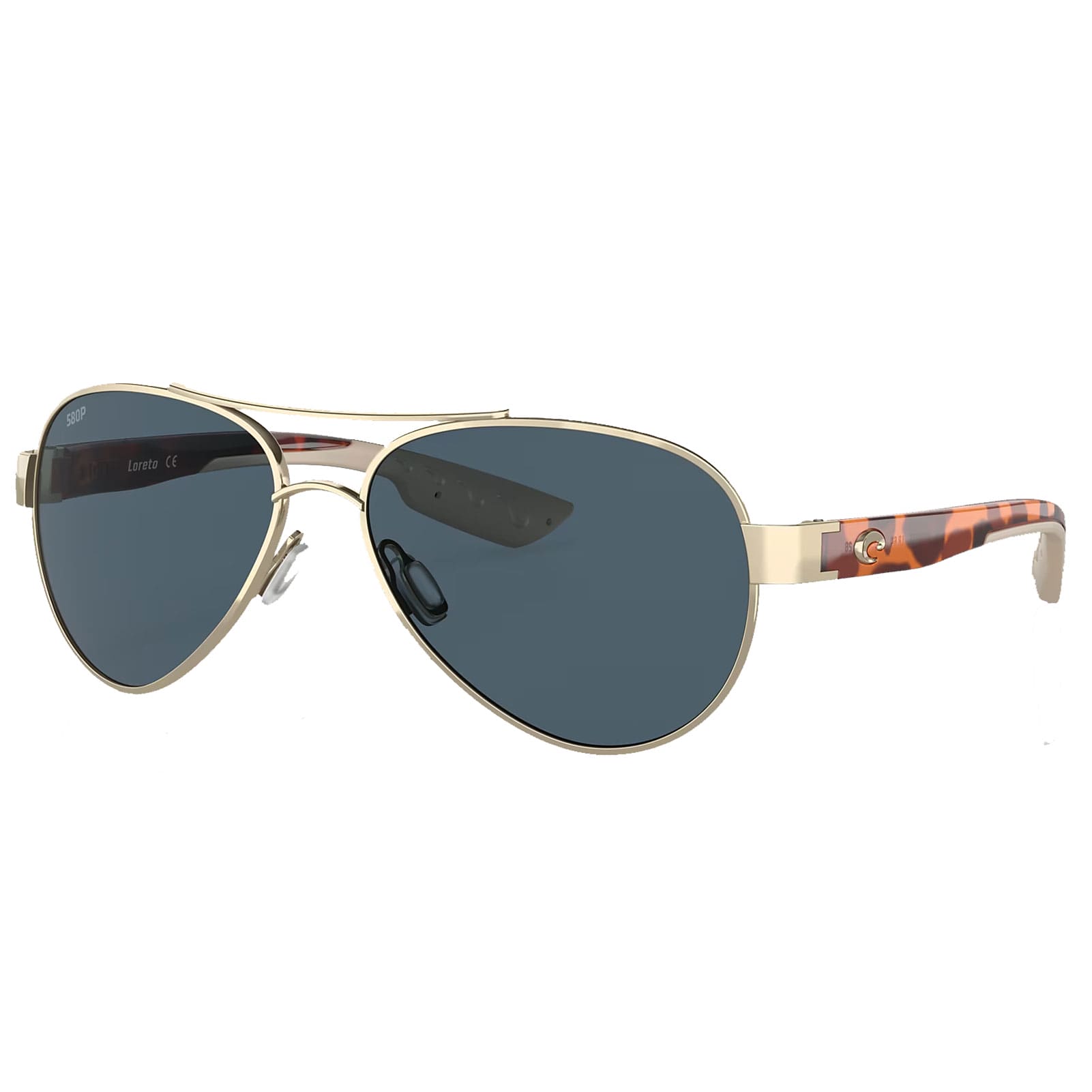 COSTA DEL MAR Women's Loreto Rose Gold With Tortoise Temples/Gray