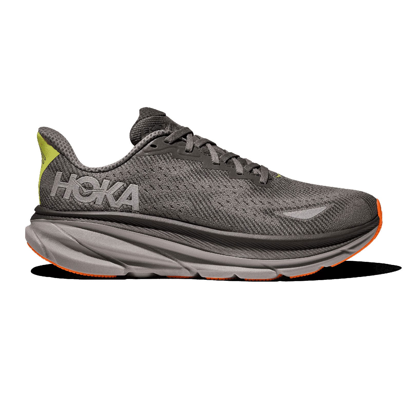 HOKA Men's Clifton 9 GTX Asphalt Grey/Gravel Running Shoes - Free