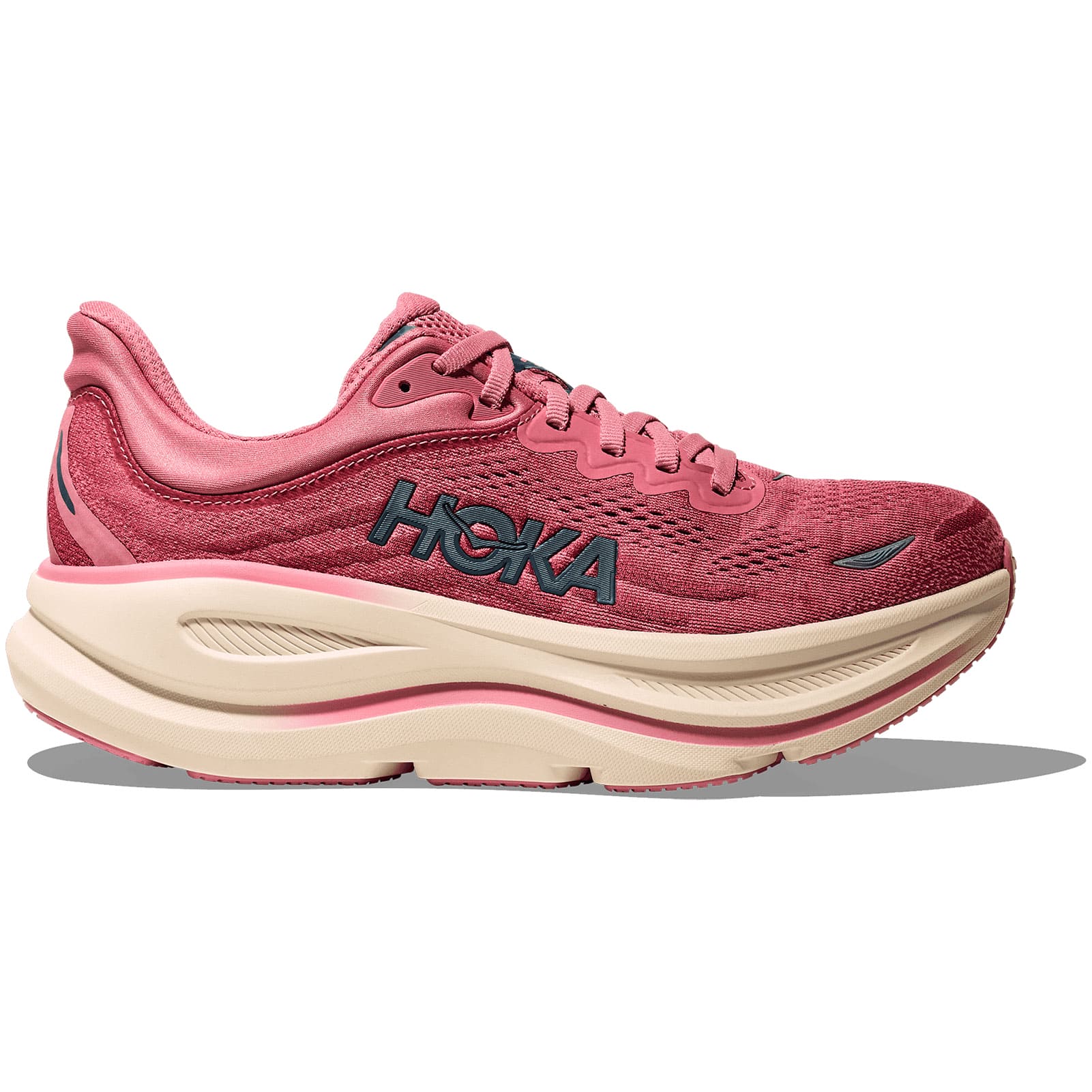HOKA Women's Bondi 9 Lingonberry/Cranberry Running Shoes - Free