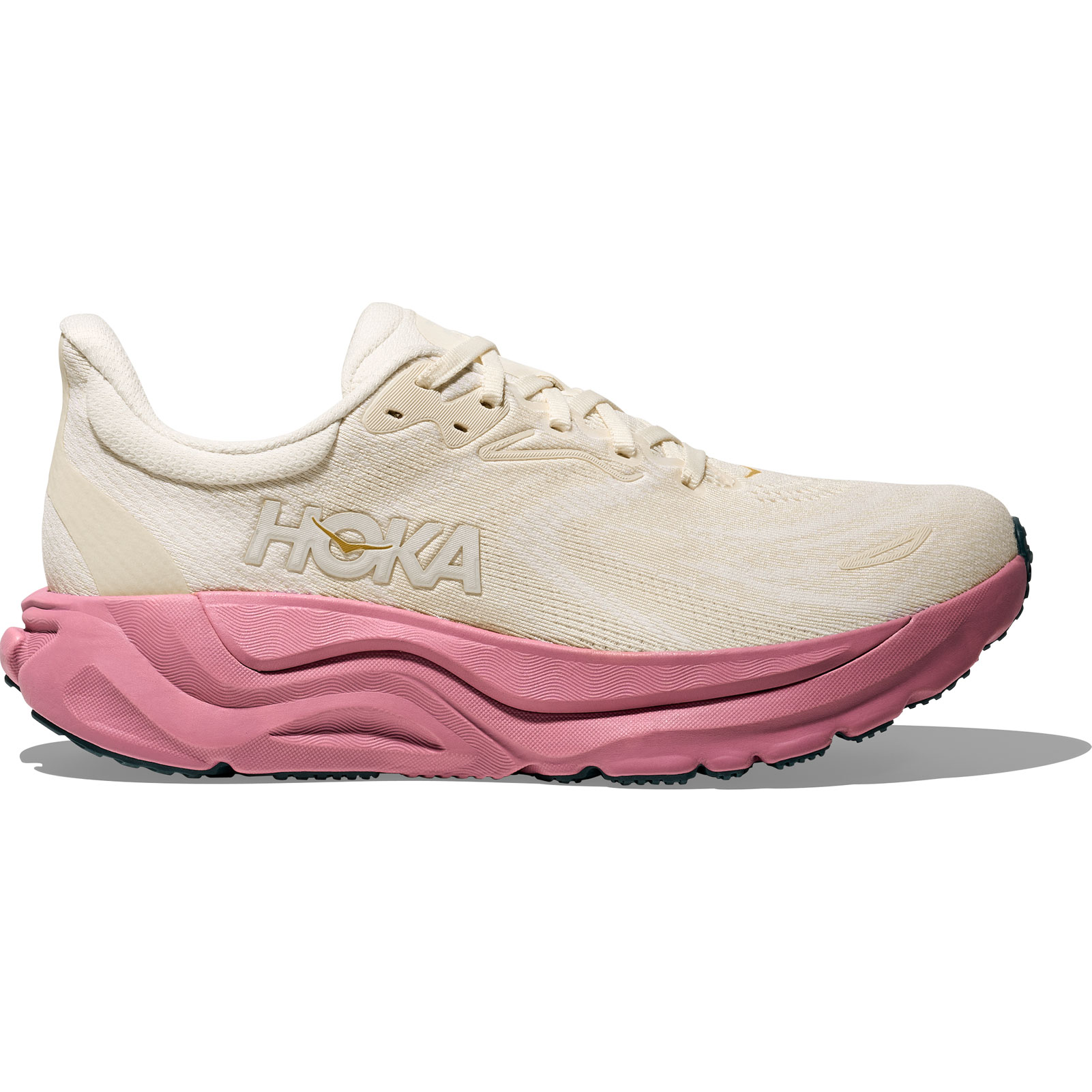 HOKA Women's Arahi 8 Alabaster/Lingonberry Shoes - Free Shipping