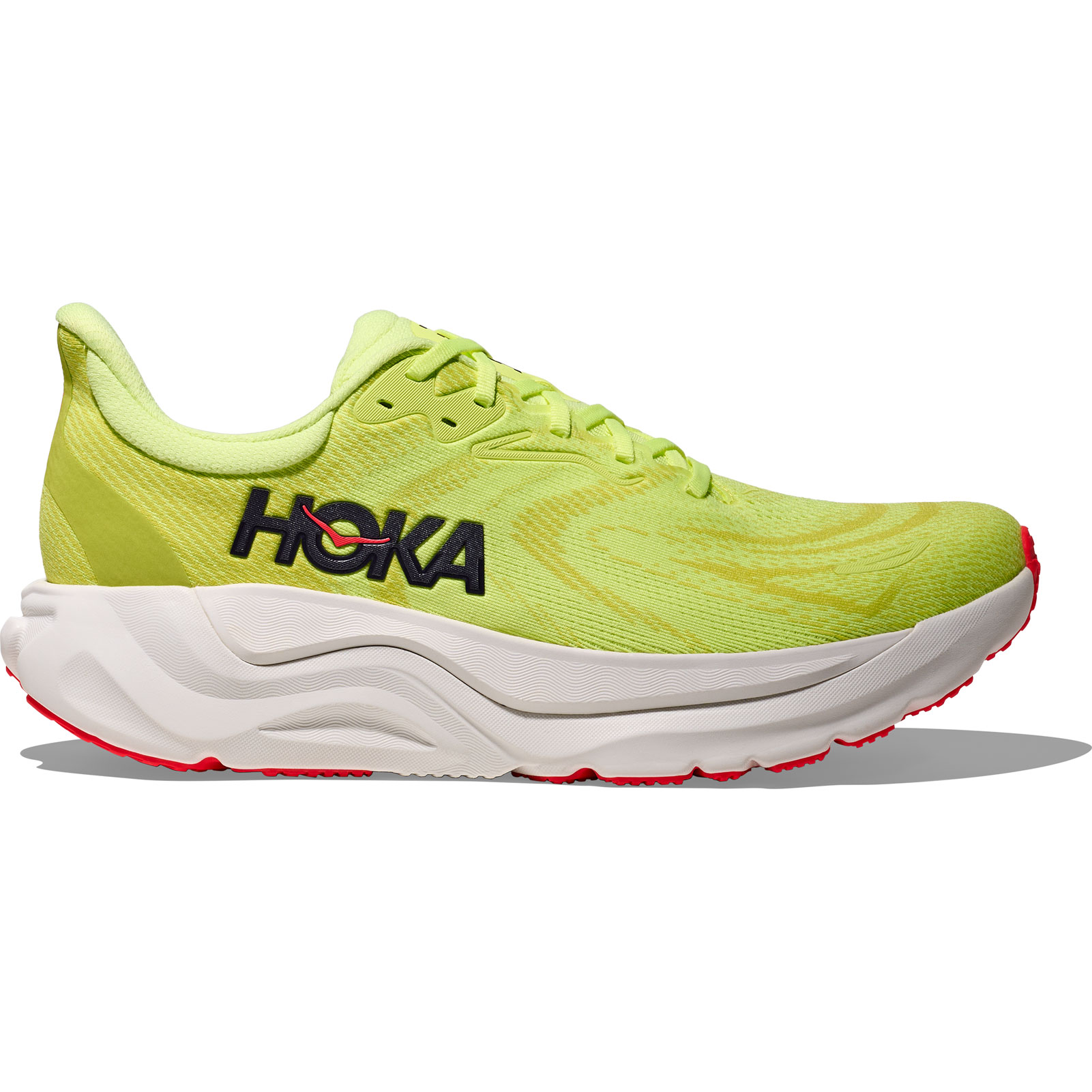アロカシア シンタング ネオンバリエガータ HOKA Men's Arahi 8 Neon Yuzu/Neon Flame Shoes - Free Shipping