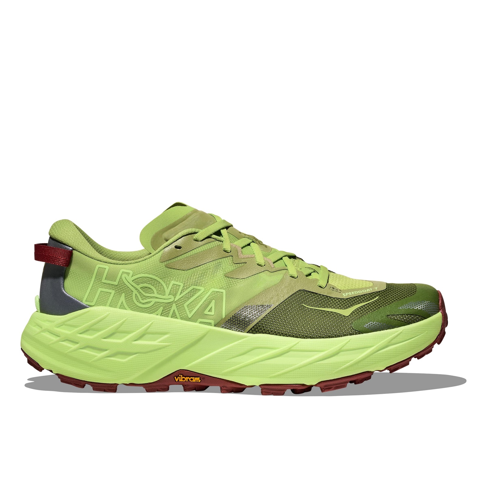 HOKA Men's Speedgoat 7 Kiwi/Neon Yuzu Running Shoes - Free Shipping