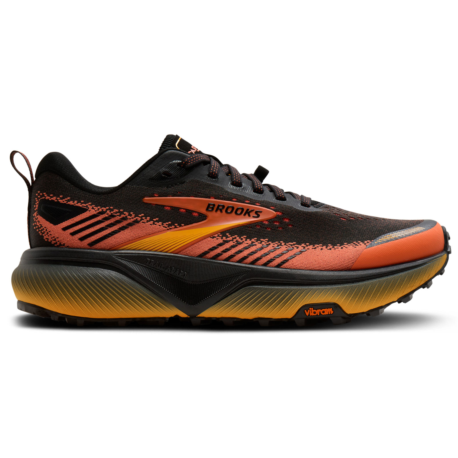BROOKS Men's Cascadia 20 Black/Tigerlily/Orange Trail Running