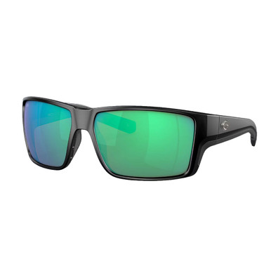 COSTA DEL MAR Men's Reefton PRO Matte Black/Green Mirror 580G