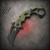 Kubey Mini Wrath Black Stonewashed 14C28N Sandvik OD Green G10 Folding Karambit KUB262F shown open with black stonewashed karambit blade and OD green G10 handle
