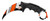 Falcon Orange and White 440 Black ABS Karambit KC165WO showing curved blade, finger ring, and ABS handle
