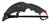 Falcon Orange and White 440 Black ABS Karambit KC165WO shown with protective nylon sheath