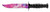 Falcon Pink Galaxy 440 Black ABS Bayonet Knife KC165SU showing compact tactical design and sure-grip handle