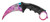 Falcon Pink Galaxy 440 Black ABS Karambit KC165SU showing curved blade, finger ring, and ABS handle