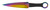 Falcon Rainbow 440 Black ABS Throwing Knife KC841RB showing nylon-wrapped handle and rainbow finish