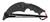 Falcon American Flag 440 Black ABS Karambit shown sheathed in nylon carrying case