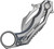 WE Knife Cryonix Nested Stonewash Satin Blue Satin Titanium Folding Karambit shown closed