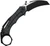 WE Knife Tayra Black Stonewash Satin Bohler M390 Black Flame Anodized Titanium Folding Karambit shown fully open from the non-clip side