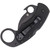 Spyderco Karahawk Black TiCN Coated VG-10 Black G10 Folding Karambit shown folded on clip side