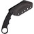 CBRS Combat Dark Earth Cerakote S45VN Black G10 Fixed Karambit shown sheathed with the karambit facing up and black Kydex belt sheath visible