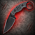 Toor Karsumba S SoCom Black CPM-M4 Black G10 Fixed Karambit shown with the blade facing down