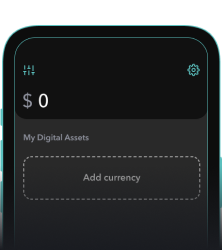 Arculus App showing zero funds added