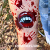 BLOODY HANDS Face Paint Stencil T47