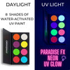Mehron NEON UV Paradise Makeup AQ™ Palette 8 Colours