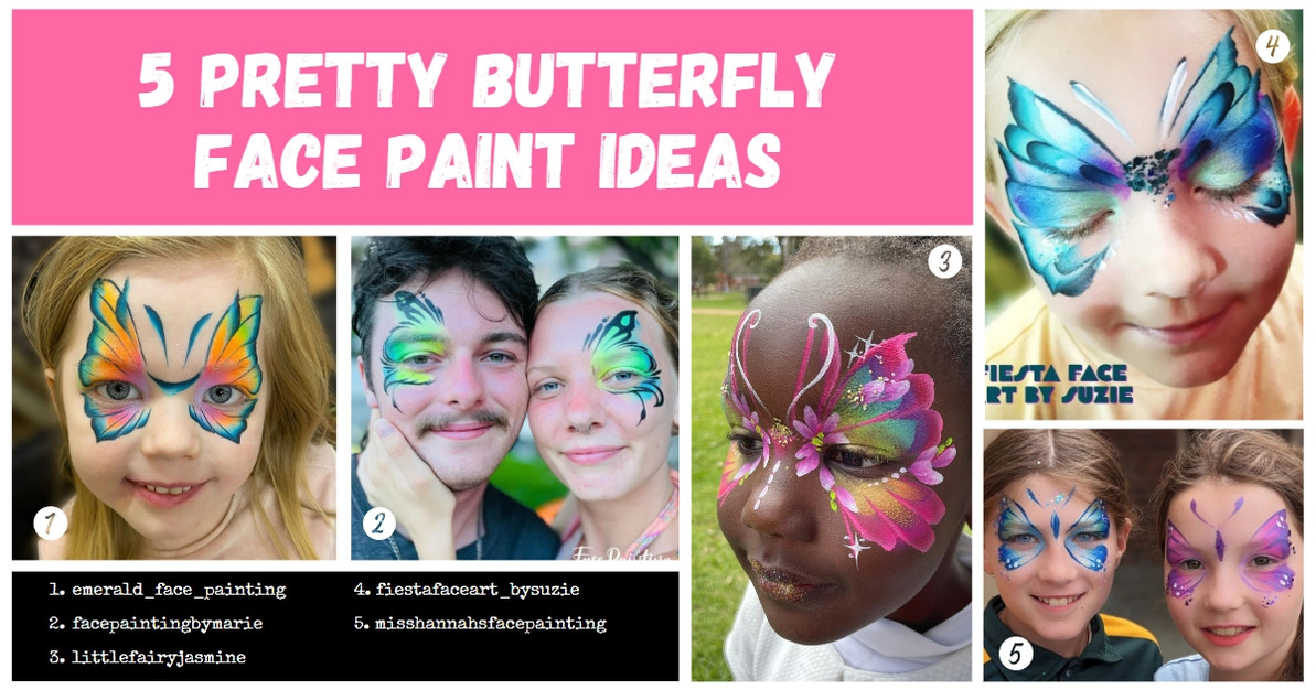 5 Colourful Butterfly Face Paint Ideas - Face Paint Shop Australia