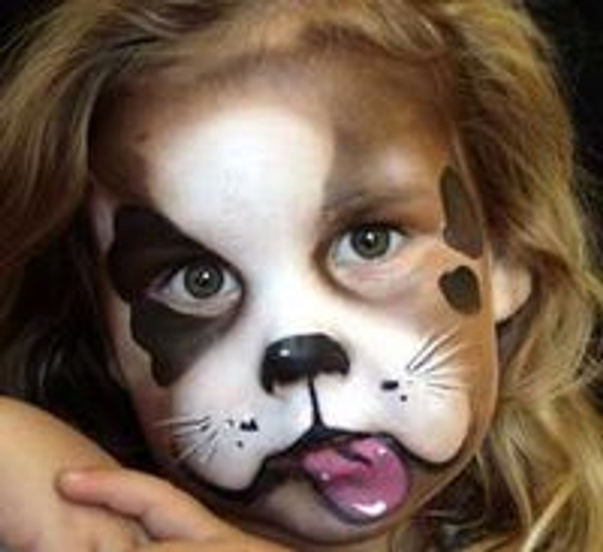 easy puppy face paint