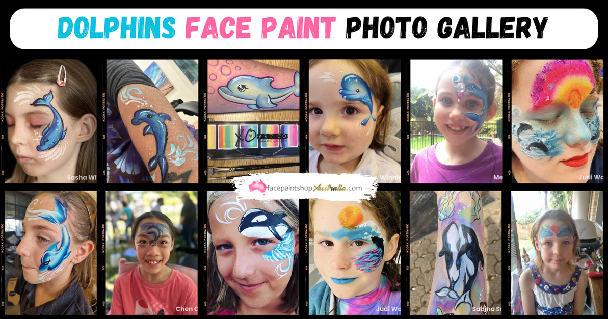 Dolphins Face Paint Ideas to Inspire