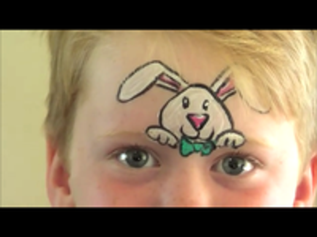 A Quick and Simple Easter Bunny Face Painting Design Video Tutorial