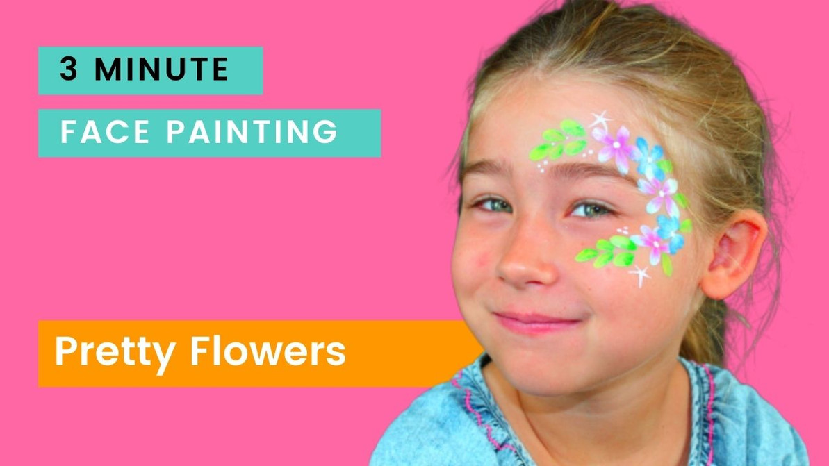 How to face paint pretty flowers design