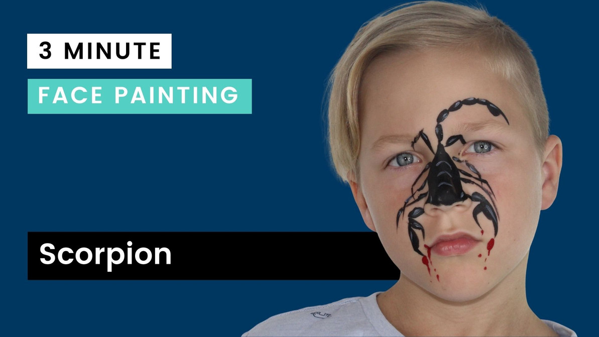 Scorpion face paint tutorial